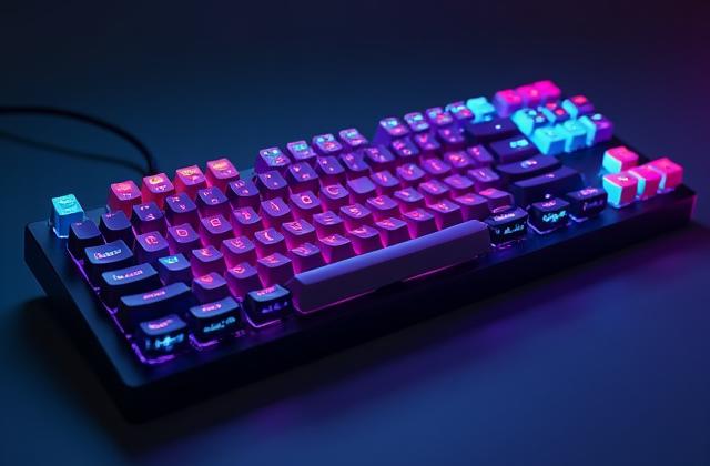 GMK Laser (Cyberdeck) keycap set on a mechanical keyboard.