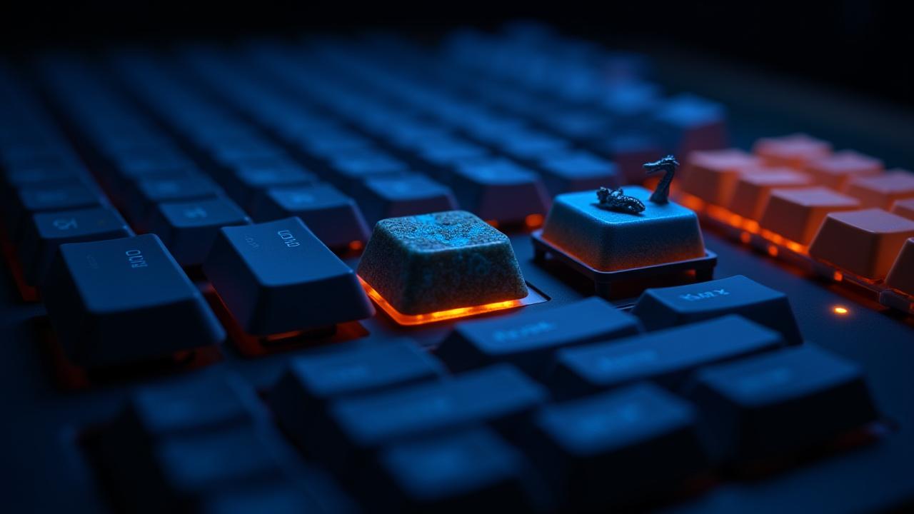 A stunning collage of custom mechanical keyboards showcasing various GMK keysets and intricate artisan keycaps, illuminated with custom backlighting.